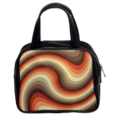 Twirl Swirl Waves Pattern Classic Handbag (two Sides) by Pakjumat