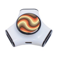 Twirl Swirl Waves Pattern 3-port Usb Hub by Pakjumat