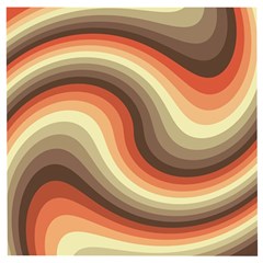 Twirl Swirl Waves Pattern Wooden Puzzle Square by Pakjumat