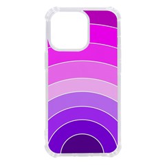 Pink Rainbow Purple Design Pattern Iphone 13 Pro Tpu Uv Print Case by Pakjumat