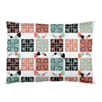 Mint Black Coral Heart Paisley Pillow Case (Two Sides) Front