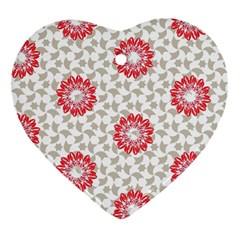 Print Pattern Fashion Background Heart Ornament (two Sides)