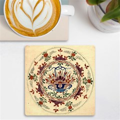 Vintage Antique Plate China Uv Print Square Tile Coaster  by Pakjumat