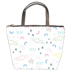 Spaceship Pattern Star Bucket Bag by Pakjumat