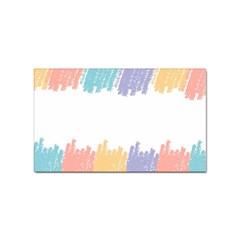 Border Frame Colorful Brush Strokes Sticker (rectangular) by Pakjumat