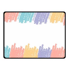 Border Frame Colorful Brush Strokes Fleece Blanket (small) by Pakjumat