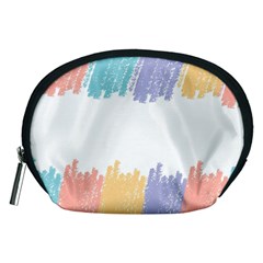 Border Frame Colorful Brush Strokes Accessory Pouch (medium) by Pakjumat