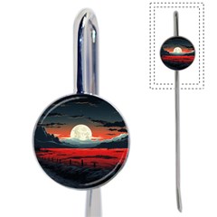 Winter Painting Moon Night Sky Book Mark