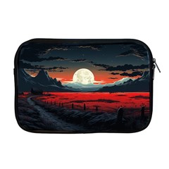 Winter Painting Moon Night Sky Apple Macbook Pro 17  Zipper Case