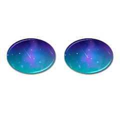 Stars Sky Cosmos Galaxy Cufflinks (oval) by Pakjumat