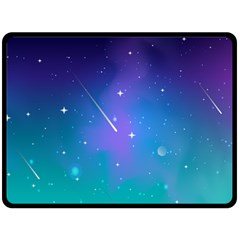 Stars Sky Cosmos Galaxy Two Sides Fleece Blanket (large) by Pakjumat