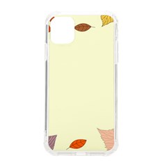 Autumn Border Frame Background Iphone 11 Tpu Uv Print Case by Pakjumat