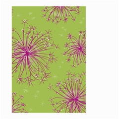 Dandelion Flower Background Nature Flora Drawing Small Garden Flag (two Sides) by Pakjumat