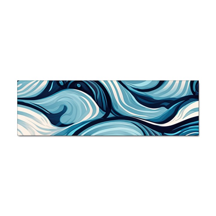 Pattern Ocean Waves Arctic Ocean Blue Nature Sea Sticker Bumper (100 pack)