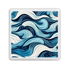 Pattern Ocean Waves Arctic Ocean Blue Nature Sea Memory Card Reader (square) by Pakjumat