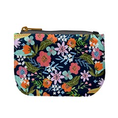 Flowers Flower Flora Nature Floral Background Painting Mini Coin Purse by Pakjumat
