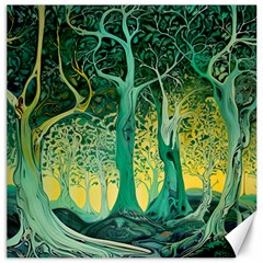 Nature Trees Forest Mystical Forest Jungle Canvas 20  X 20  by Pakjumat