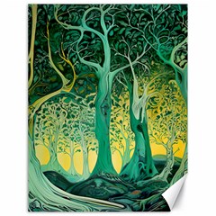 Nature Trees Forest Mystical Forest Jungle Canvas 18  X 24  by Pakjumat