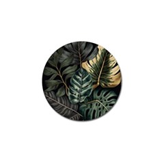 Tropical Leaves Foliage Monstera Nature Home Golf Ball Marker (4 Pack) by Pakjumat