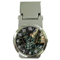 Tropical Leaves Foliage Monstera Nature Home Money Clip Watches