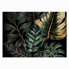 Tropical Leaves Foliage Monstera Nature Home Large Glasses Cloth