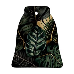 Tropical Leaves Foliage Monstera Nature Home Ornament (Bell)