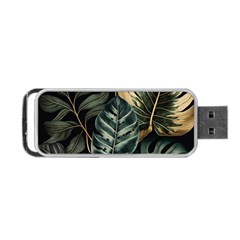 Tropical Leaves Foliage Monstera Nature Home Portable USB Flash (One Side)