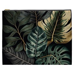 Tropical Leaves Foliage Monstera Nature Home Cosmetic Bag (XXXL)