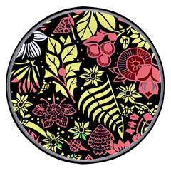 Flower Leaves Floral Flora Nature Wireless Fast Charger(black)