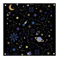 Starry Night  Space Constellations  Stars  Galaxy  Universe Graphic  Illustration Banner And Sign 3  X 3  by Pakjumat