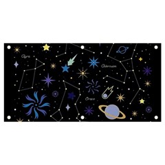 Starry Night  Space Constellations  Stars  Galaxy  Universe Graphic  Illustration Banner And Sign 4  X 2  by Pakjumat