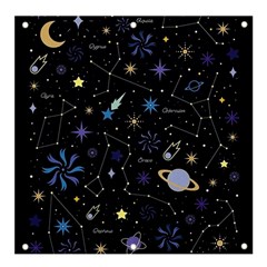 Starry Night  Space Constellations  Stars  Galaxy  Universe Graphic  Illustration Banner And Sign 4  X 4  by Pakjumat