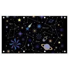 Starry Night  Space Constellations  Stars  Galaxy  Universe Graphic  Illustration Banner And Sign 7  X 4  by Pakjumat