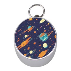 Space Galaxy Planet Universe Stars Night Fantasy Mini Silver Compasses by Pakjumat