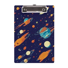 Space Galaxy Planet Universe Stars Night Fantasy A5 Acrylic Clipboard by Pakjumat