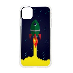 Rocket Halftone Astrology Astronaut Iphone 11 Tpu Uv Print Case