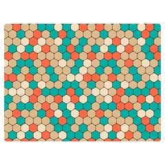 Multicolored Honeycomb Colorful Abstract Geometry Two Sides Premium Plush Fleece Blanket (extra Small) by Pakjumat