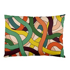 Snake Stripes Intertwined Abstract Pillow Case by Pakjumat