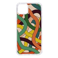 Snake Stripes Intertwined Abstract Iphone 14 Plus Tpu Uv Print Case by Pakjumat