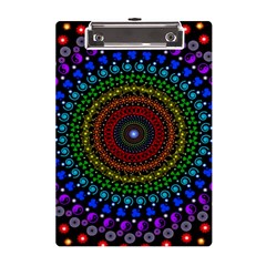 3d Psychedelic Shape Circle Dots Color A5 Acrylic Clipboard by Modalart