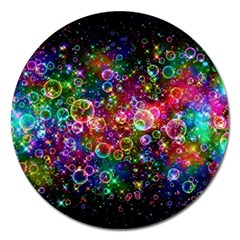 Psychedelic Bubbles Abstract Magnet 5  (Round)