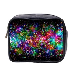 Psychedelic Bubbles Abstract Mini Toiletries Bag (two Sides) by Modalart