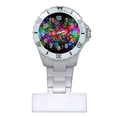 Psychedelic Bubbles Abstract Plastic Nurses Watch