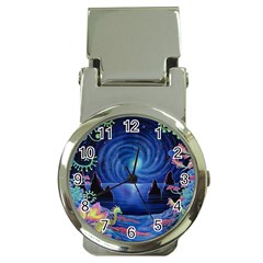 Psychedelic Mushrooms Psicodelia Dream Blue Money Clip Watches by Modalart