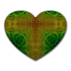 Psychedelic Screen Trippy Heart Mousepad by Modalart