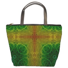 Psychedelic Screen Trippy Bucket Bag by Modalart