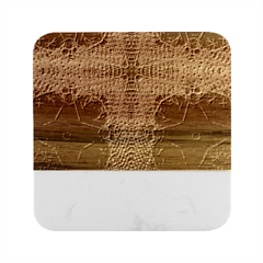 Psychedelic Screen Trippy Marble Wood Coaster (square)