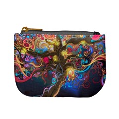 Psychedelic Tree Abstract Psicodelia Mini Coin Purse by Modalart