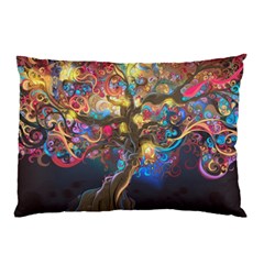Psychedelic Tree Abstract Psicodelia Pillow Case (two Sides) by Modalart