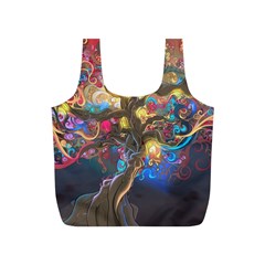 Psychedelic Tree Abstract Psicodelia Full Print Recycle Bag (s) by Modalart